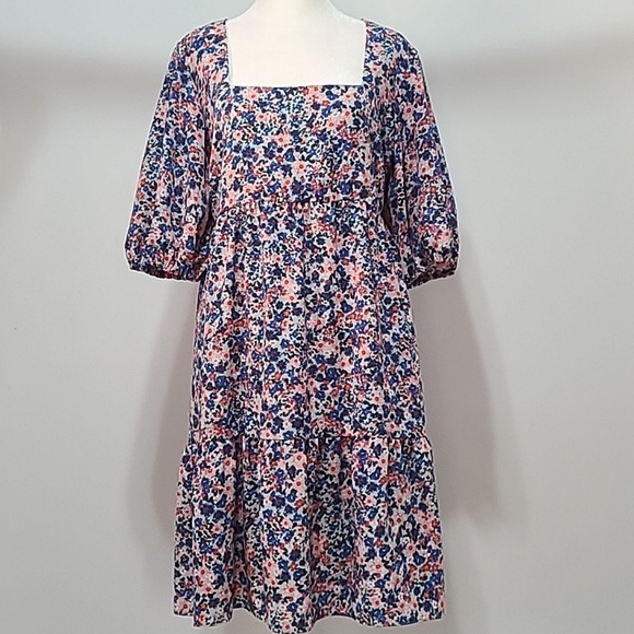 sachin and babi light blue dress ZIMMERMANN Floral-appliquéd pleated chiffon midi dress main image 0